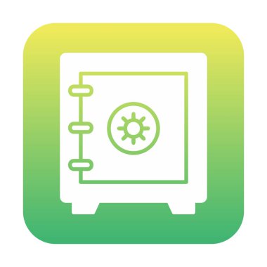 Güvenli kutu simgesi, vektör illüstrasyonu 