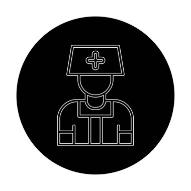 hemşire vektörü düz renk simgesi
