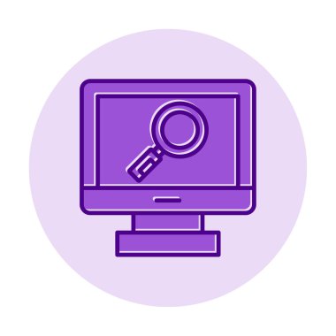 Büyütücü cam çizgi simgesi, arama konsepti