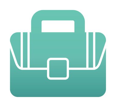 Çanta. Web simgesi basit illüstrasyon