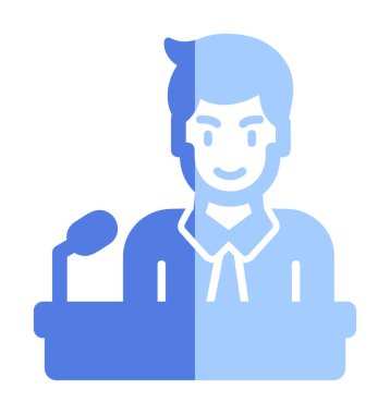 Konferans simgesi, vektör çizimi 