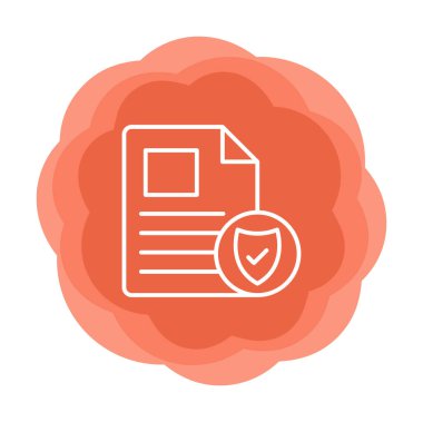 Onaylanmış Belge simgesi, vektör illüstrasyonu basit tasarım