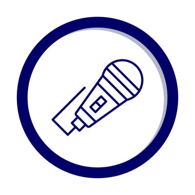 mikrofon web simge vektör çizim 
