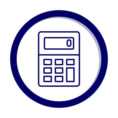 Basit hesap makinesi düz vektör çizimi  