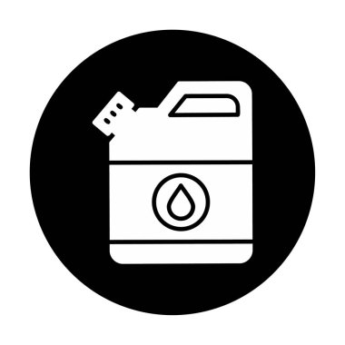 Yağ tenekesi simgesi. Web tasarımı için basit yakıt vektör simgesi çizimi                                