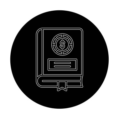 Basit Finansal Kitap simgesi, vektör illüstrasyonu