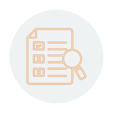 Büyütücü cam çizgi simgesi, arama konsepti