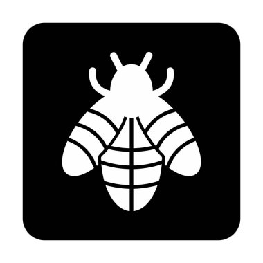 Şirin Arı simgesi, vektör çizim        