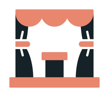 sahne ikonu vektör illüstrasyonu