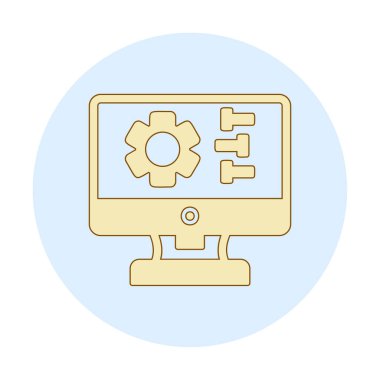 Ayarları web simgesi, vektör çizim              