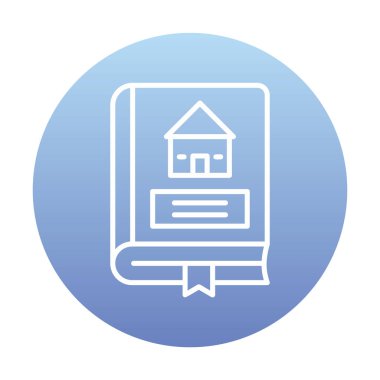 Mimarlık Kitabı düz simgesi, vektör illüstrasyonu 