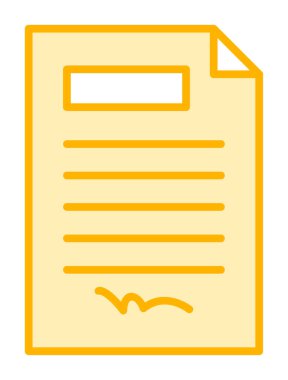 contract icon, vector illustration simple design