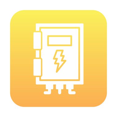 Güç simgesi, vektör illüstrasyonu. Yüksek Voltaj Kutusu              