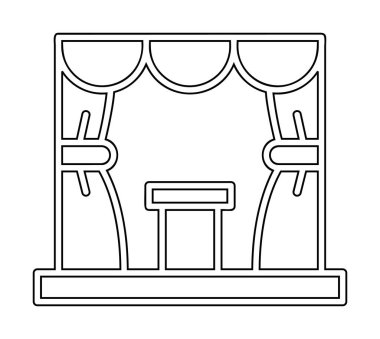 sahne ikonu vektör illüstrasyonu