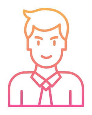 Man web simgesi, vektör illüstrasyonu 