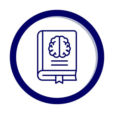 Nöroloji Kitabı web simgesi vektör illüstrasyonu