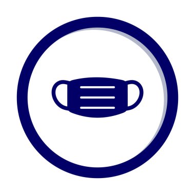 Tıbbi veya Cerrahi Yüz Maskesi. Virüs Koruma. Solunum maskesi takıyorum. Sağlık ve Coperid 19 Önleme Konsepti. Vektör İllüstrasyonu