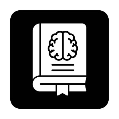 Nöroloji Kitabı web simgesi vektör illüstrasyonu