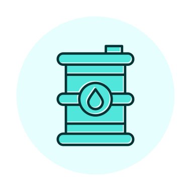 Petrol varil web simgesi, vektör çizim