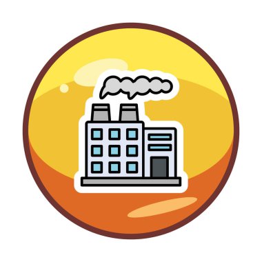 Factory icon, vector illustration simple design