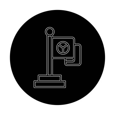 Barış bayrağı simgesi, vektör illüstrasyonu 