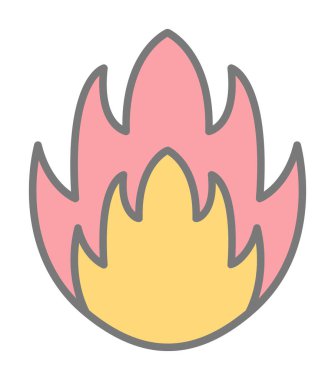 düz ateş simgesi vektör illüstrasyon tasarımı