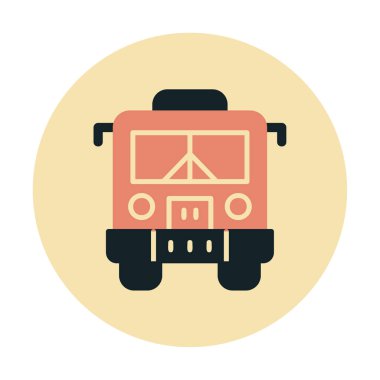 Toplu Taşımacılık web simgesi, vektör illüstrasyonu