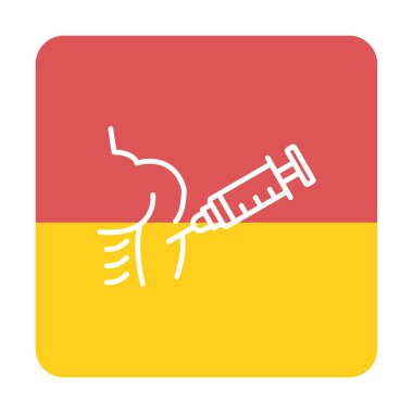 Aşılama web simgesi, vektör illüstrasyonu