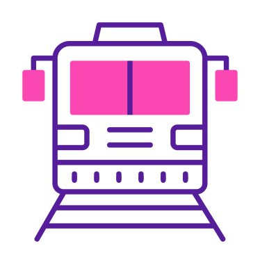 tren simgesi, vektör illüstrasyonu 