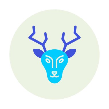 Geyik. Web simgesi basit illüstrasyon