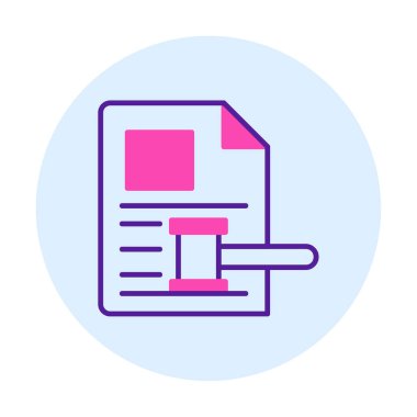 Açık artırma ya da Yargıç Tokmak simgesi düz stilde