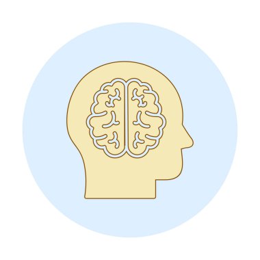 düz beyin ikonu vektör illüstrasyon tasarımı