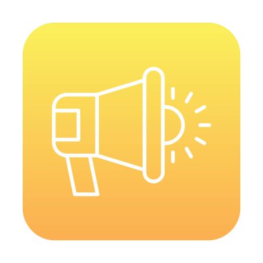 hoparlör, megafon simgesi. vektör çizim.  