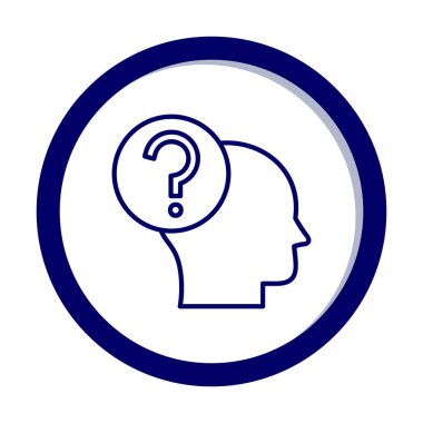 İnsan başlı soru işareti, satır biçimi simgesi 