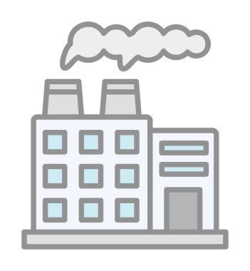 Factory icon, vector illustration simple design