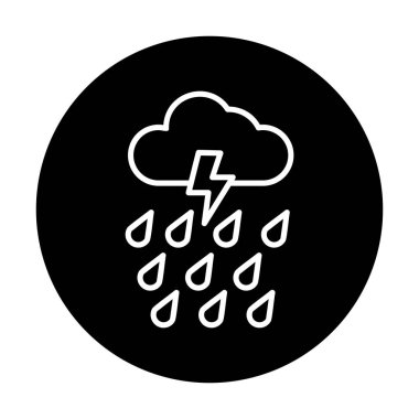 yağmur simgesi, vektör illüstrasyonu  