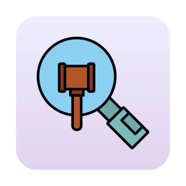 Büyütücü cam çizgi simgesi, arama konsepti