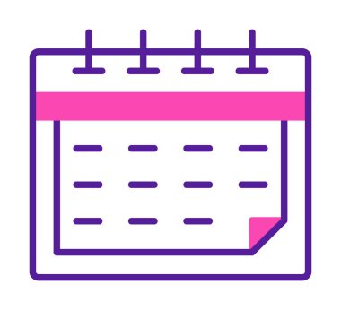 Takvim simgesi, vektör illüstrasyon tasarımı