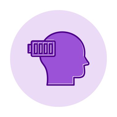 Baş pil simgesinin vektör illüstrasyonu