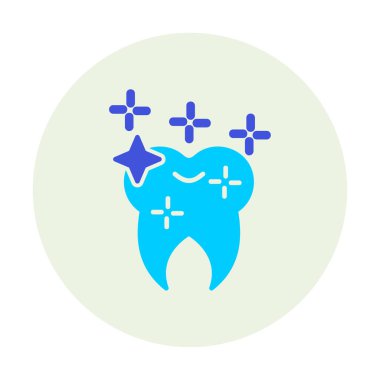 Basit Parlak Diş simgesi, vektör illüstrasyonu