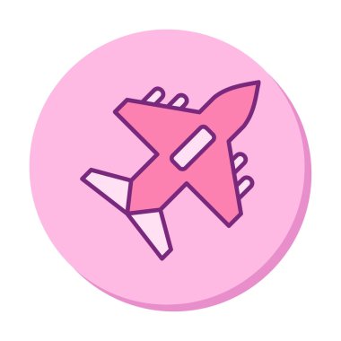 düzlem ikonu vektör illüstrasyonu