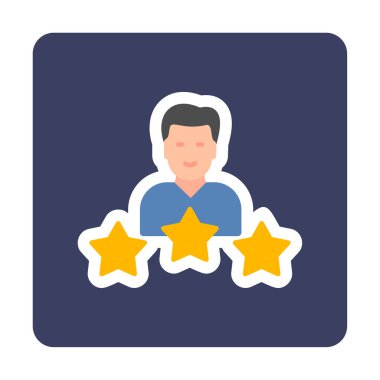 Yıldız simgesi, vektör illüstrasyon tasarımı olan kişi