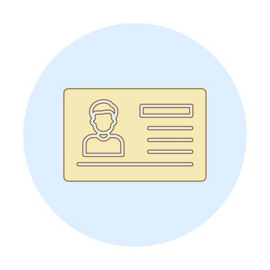 Visa belgesi simgesinin vektör illüstrasyonu 