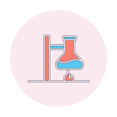 Basit Kimyasal Deney simgesi, vektör çizimi