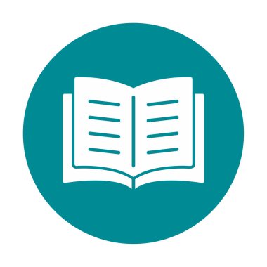 Basit Açık Kitap Web simgesi illüstrasyonu
