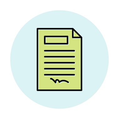 contract icon, vector illustration simple design