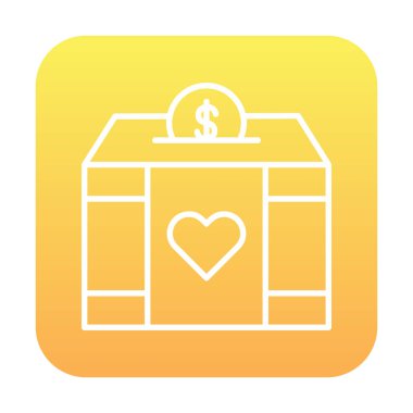 Charity Kutu vektör simgesi 