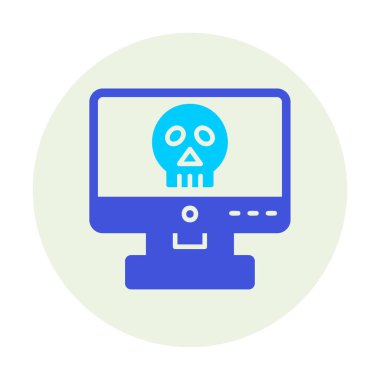 Bilgisayar korsanlığı simgesi, basit bir stil. vektör