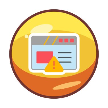 Basit web sayfası simgesi, vektör illüstrasyonu