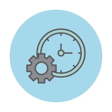 Zaman Yöneticisi web simgesi vektör illüstrasyonu